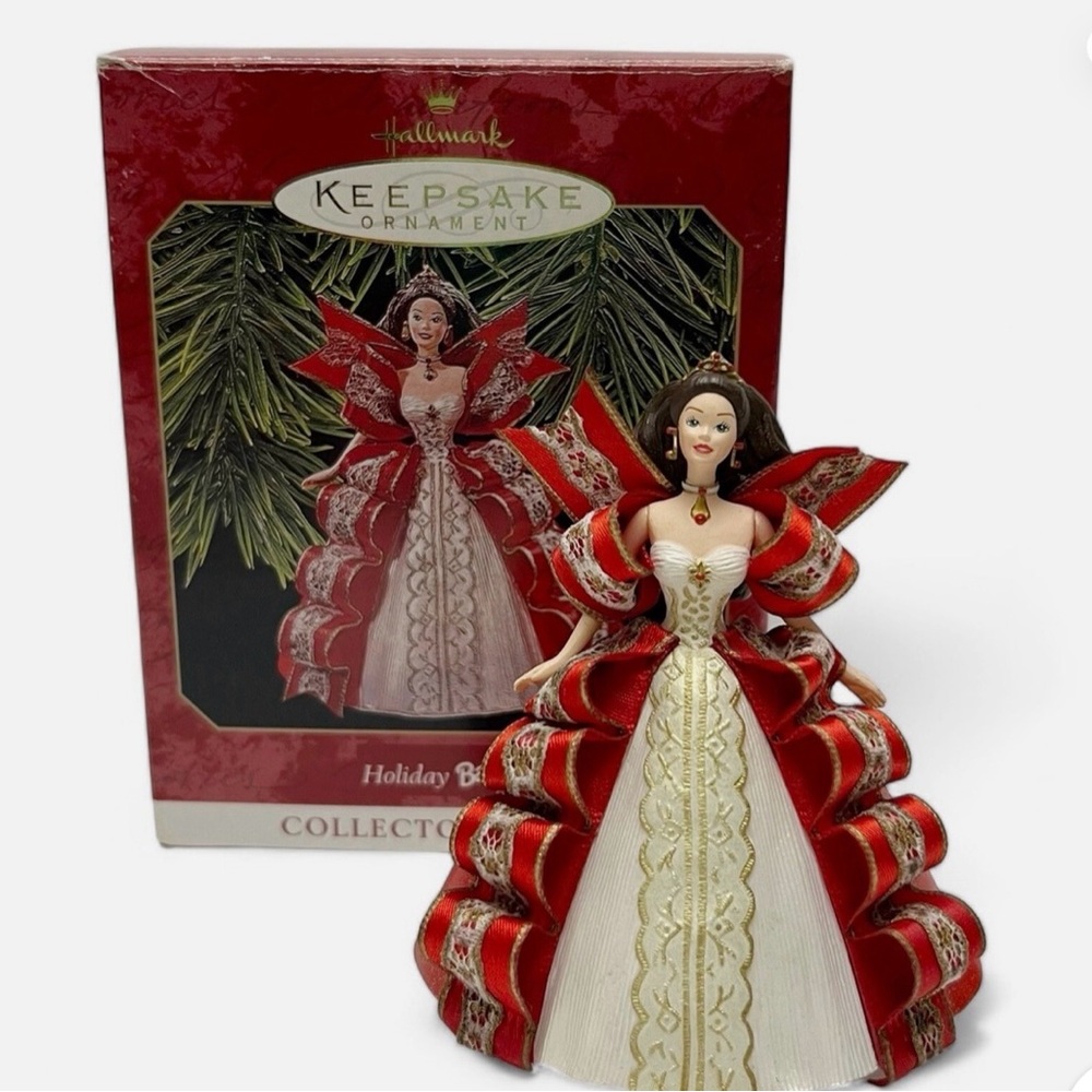1997 Hallmark Holiday
Barbie Christmas
Keepsake Ornament
Red Ribbon Dress